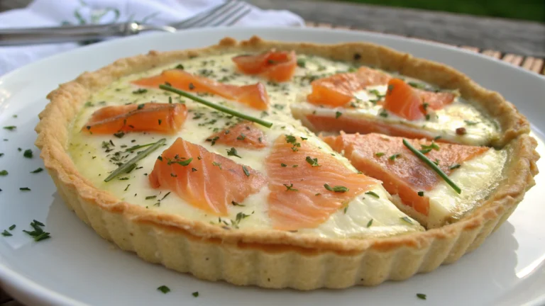 Quiche Légère au Saumon Fumé et Parmesan - recette française