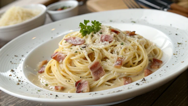 Spaghetti Façon Carbonara Crémeuse - recette française