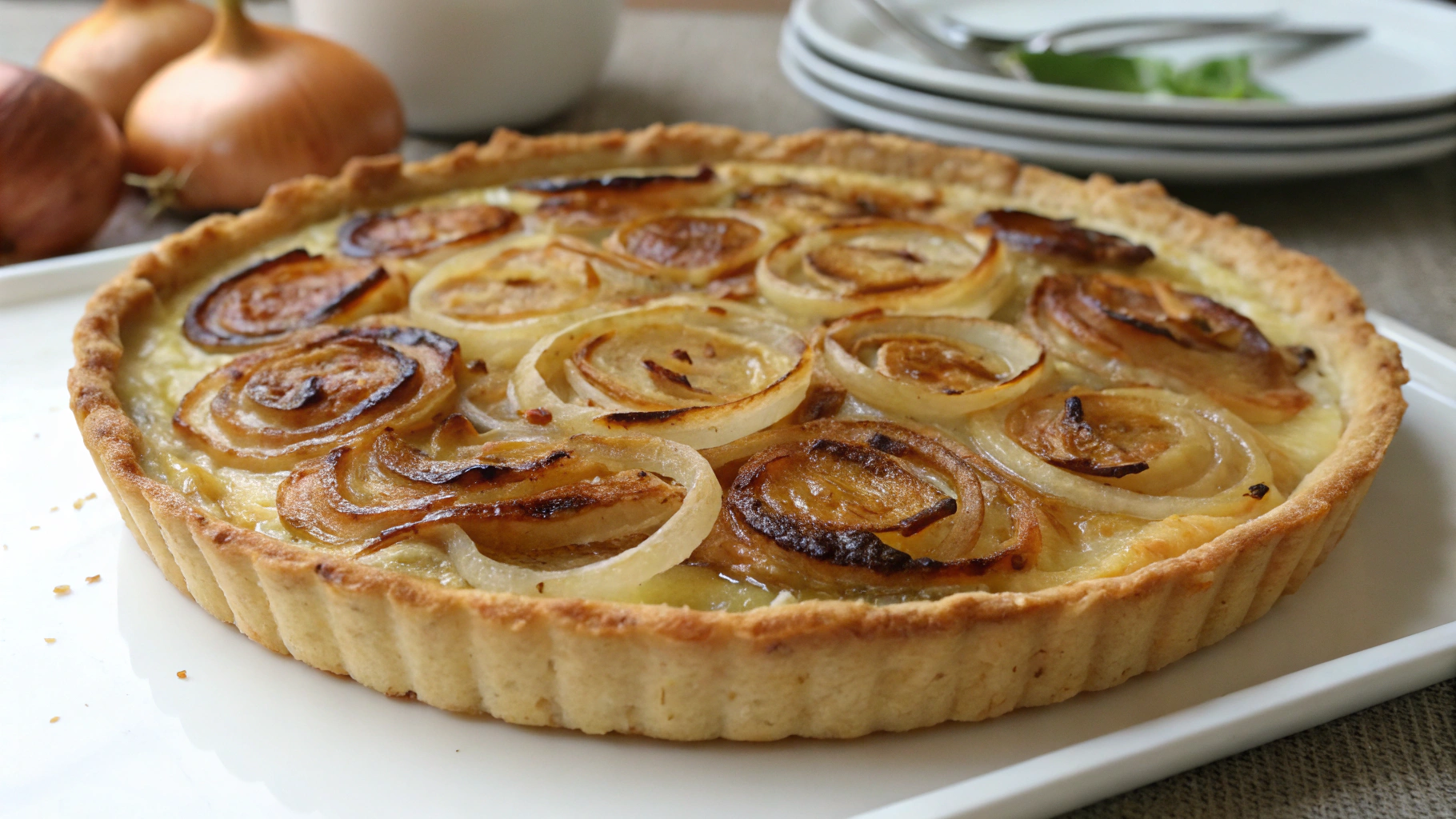 Tarte à l’oignon alsacienne - recette française