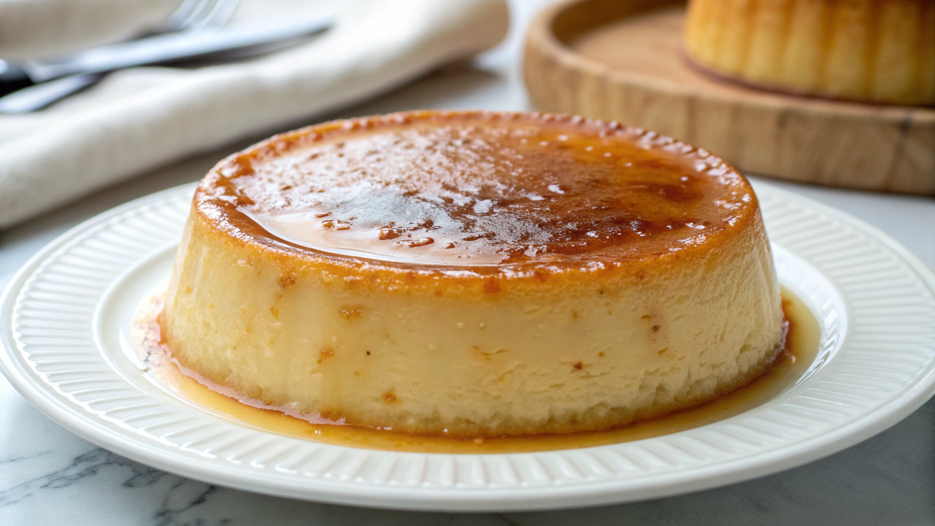 Flan pâtissier fondant sans pâte - recette française