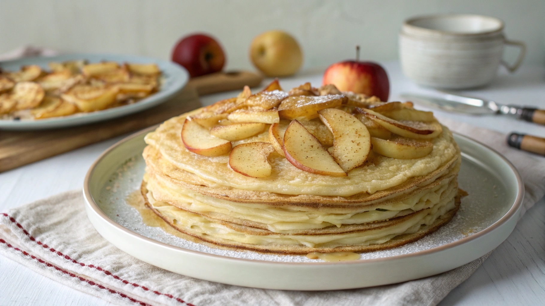 Gâteau Pâtes à Crêpe et Pommes à la Poêle - recette française