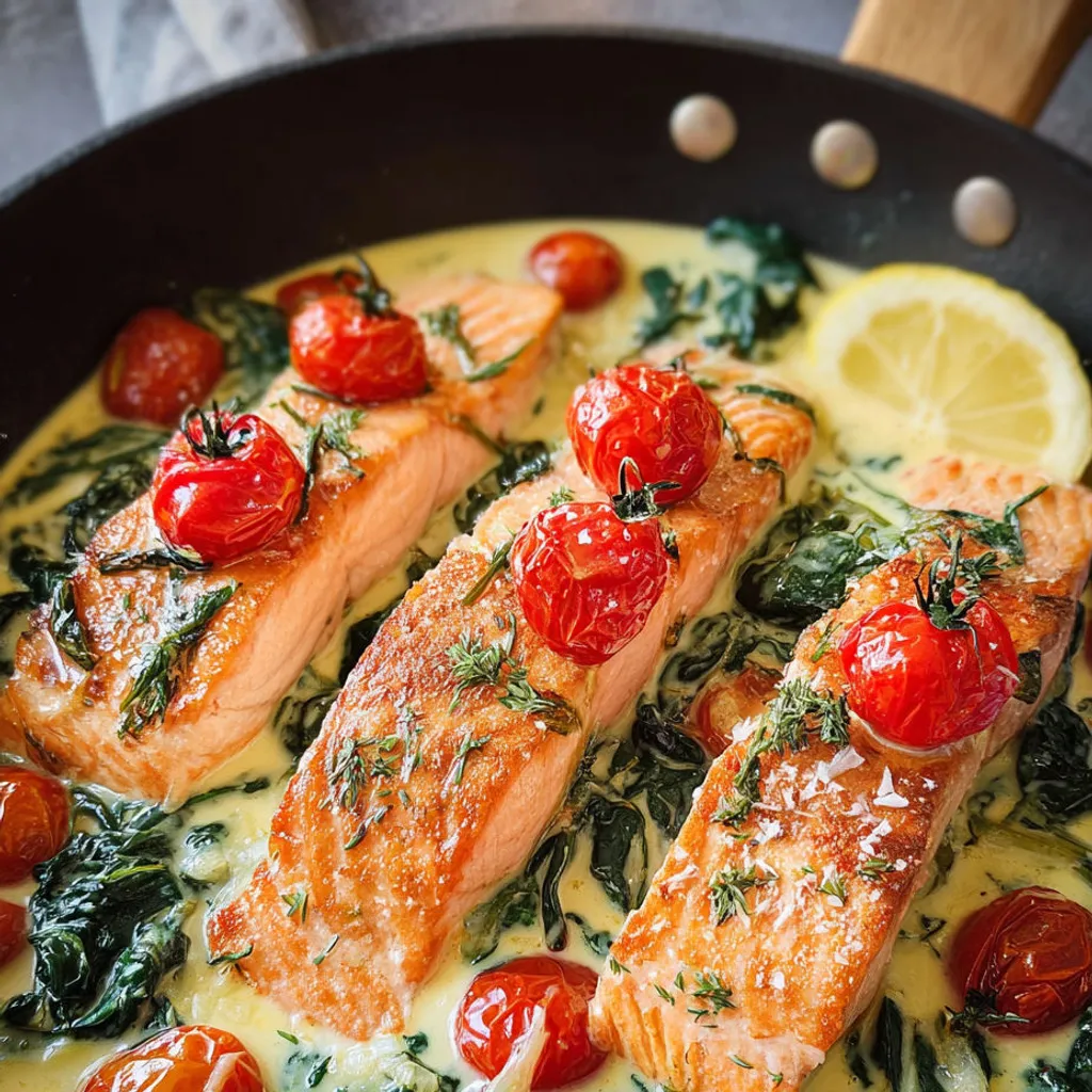 Délice de Saumon Toscan Crémeux: Recette Savoureuse de Poisson