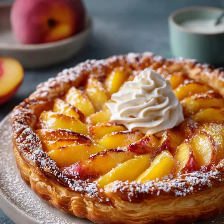 Délice estival : recette tarte feuilletée aux pêches