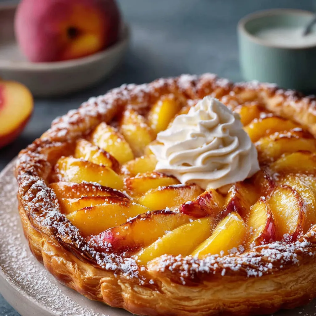 Délice estival : recette tarte feuilletée aux pêches