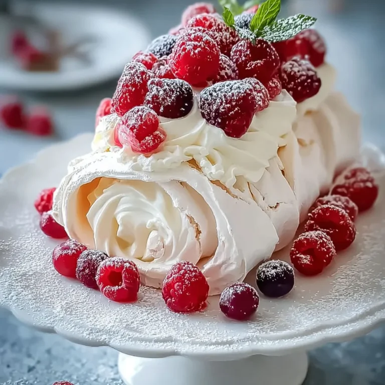 Délice estival : Roulé Pavlova aux Fruits Rouges