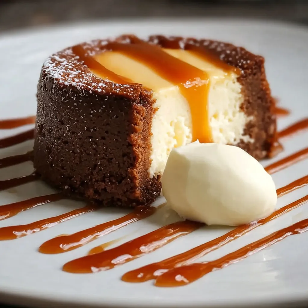 Délice moelleux chocolat blanc et coeur fondant caramel