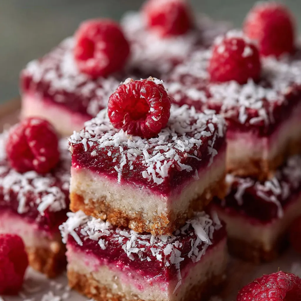 Délice sucré : barres gourmandes framboise coco.