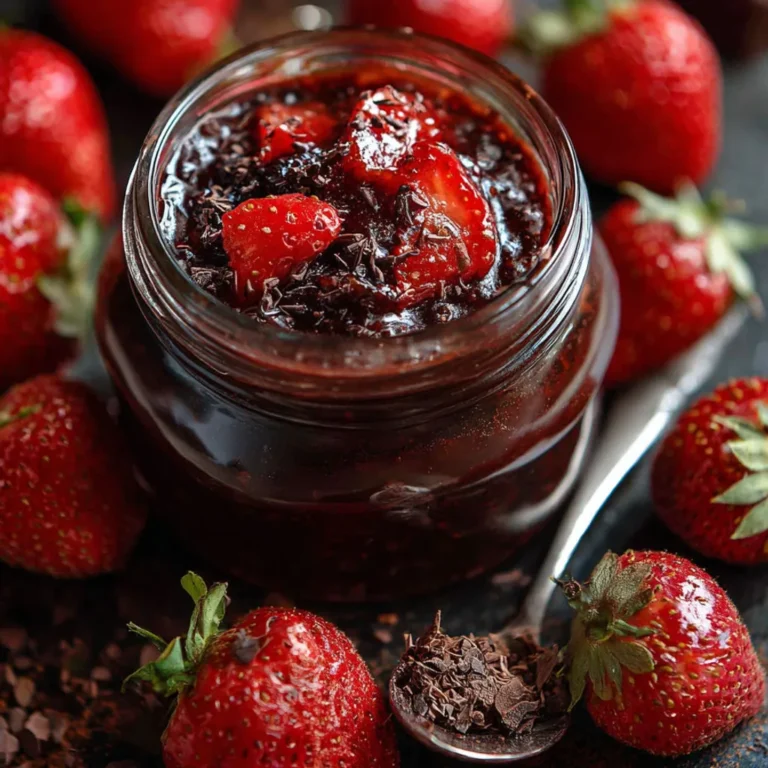 Délice sucré : Confiture Fraises au Chocolat Noir