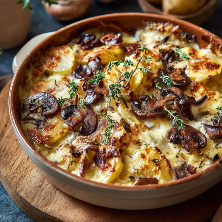 Délice végétarien : Tartiflette champignons crémeuse et savoureuse