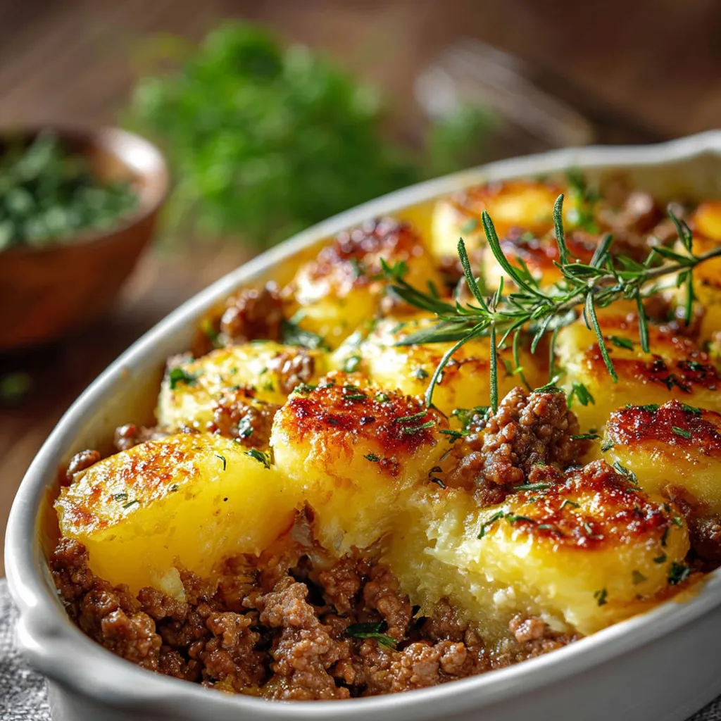 Délicieuse recette de viande hachée et pommes de terre