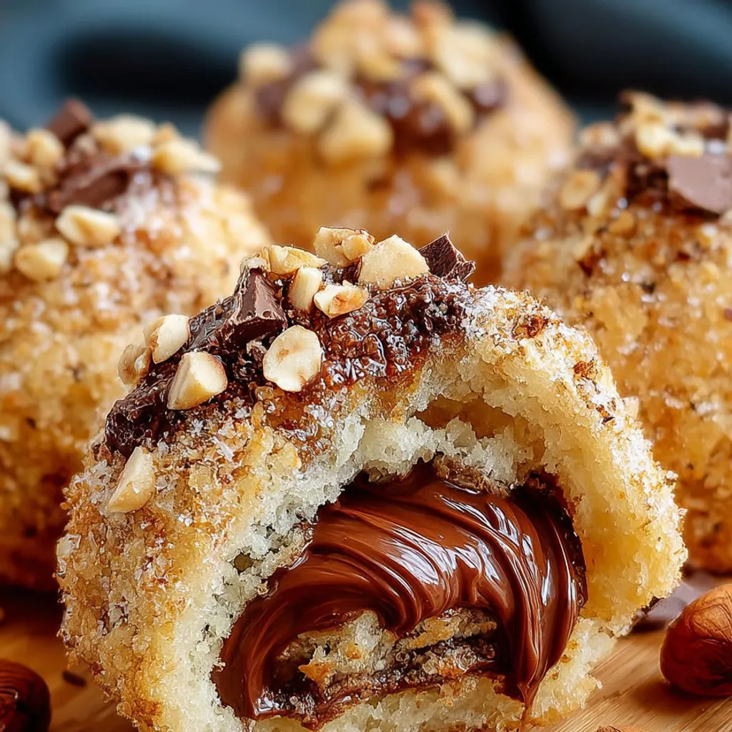 Délicieuses boules croquantes aux noisettes et Nutella