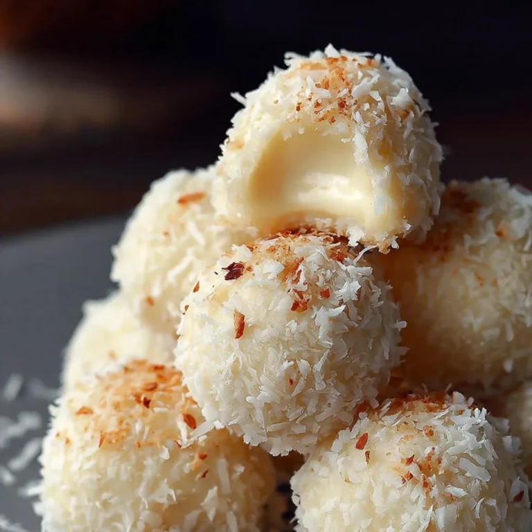 Délicieuses boules de coco à la crème : recette exquise