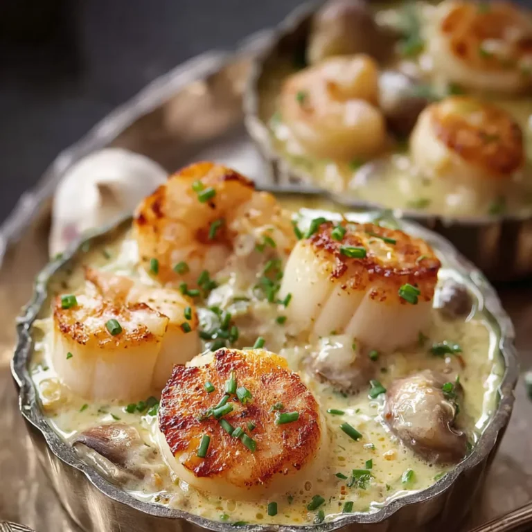Délicieuses Cassolettes Noix de Saint-Jacques en Sauce Crémeuse