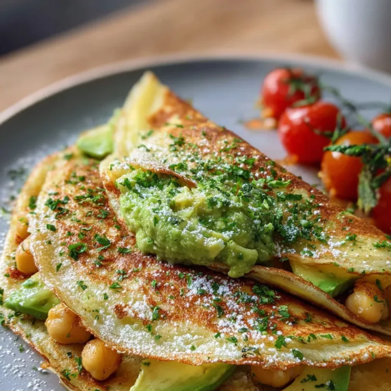 Délicieuses Crêpes aux Pois Chiches et Avocat