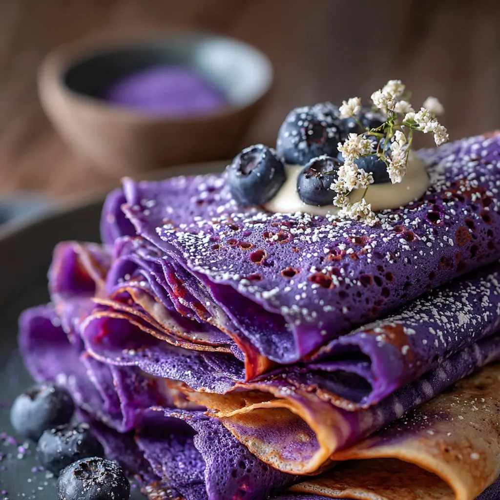 Délicieuses crêpes violettes : recette simple et envoûtante