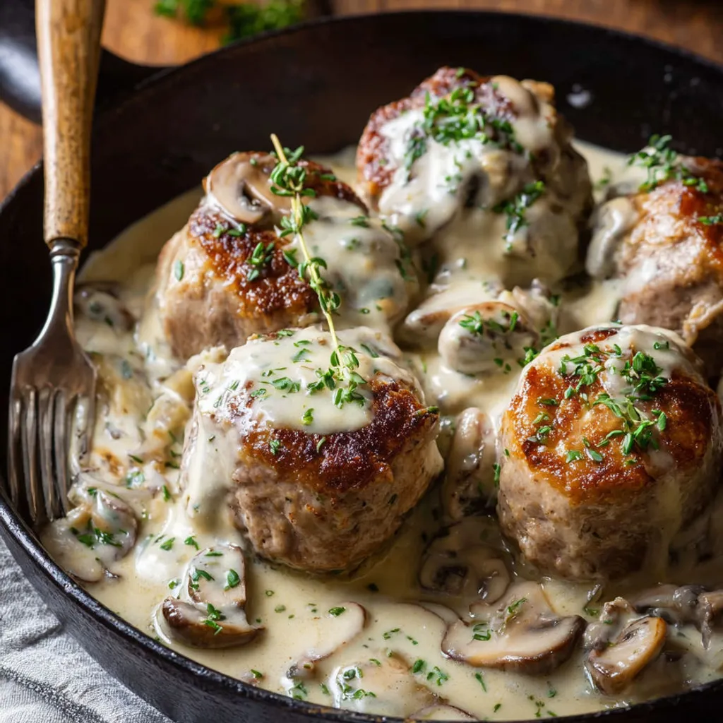 Délicieuses paupiettes de veau à la sauce crémeuse