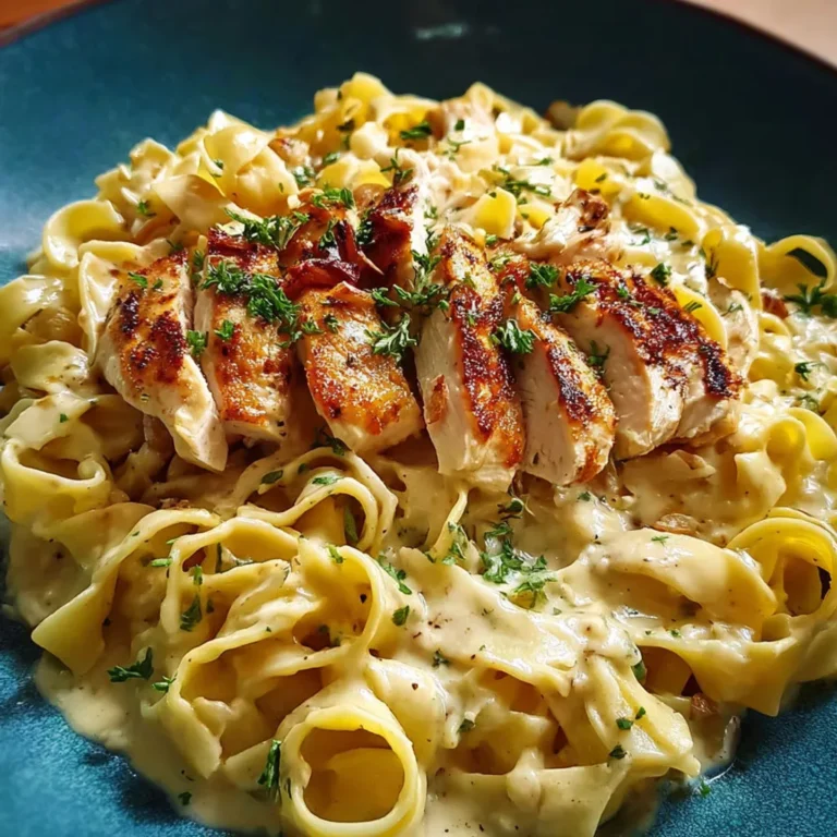 Délicieuses tagliatelles crémeuses au poulet: recette facile et savoureuse