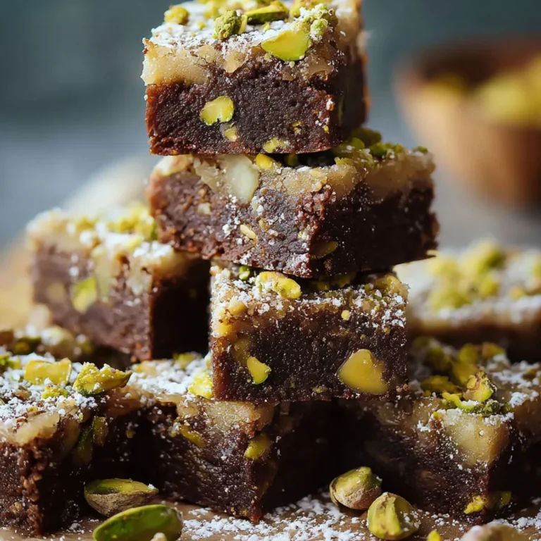 Délicieux brownies au citron, pistaches et chocolat blanc