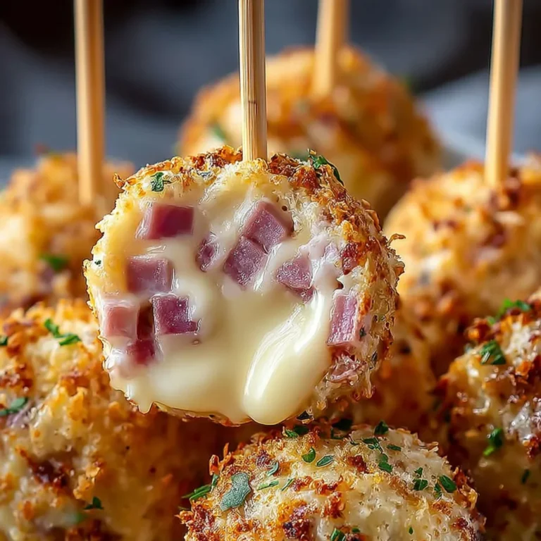 Délicieux cake pops salés au jambon et fromage