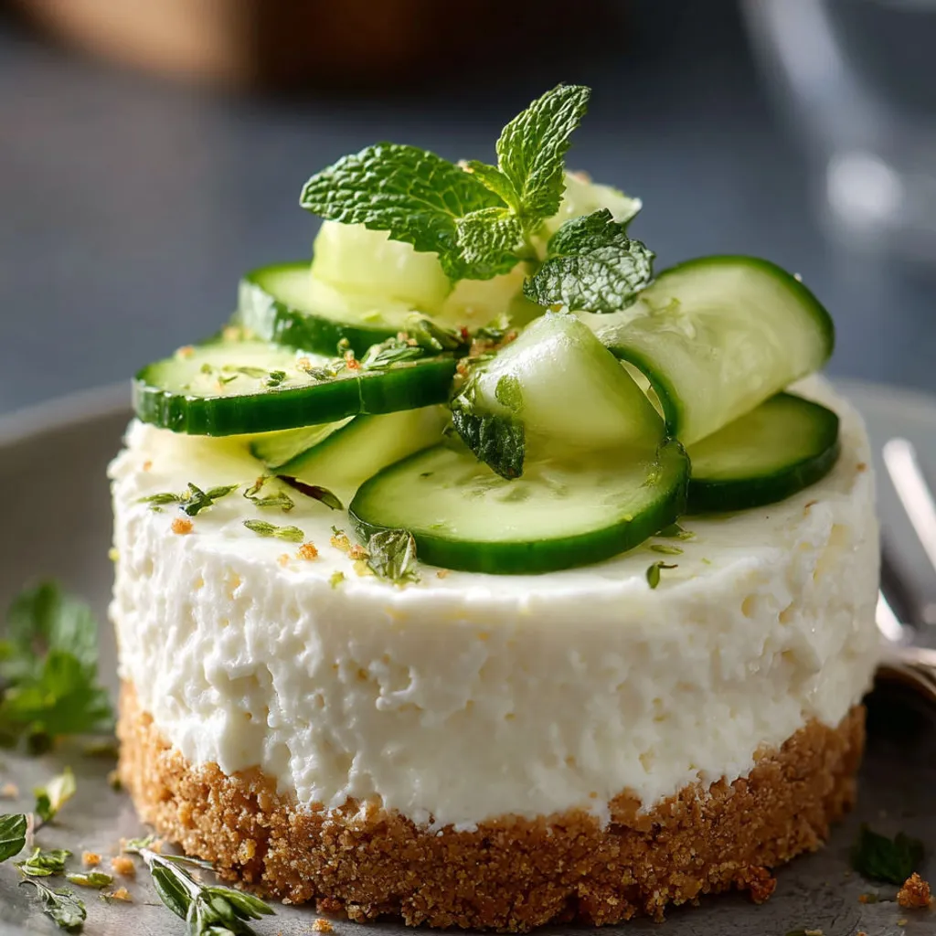 Délicieux cheesecake salé concombre: recette gourmande et originale