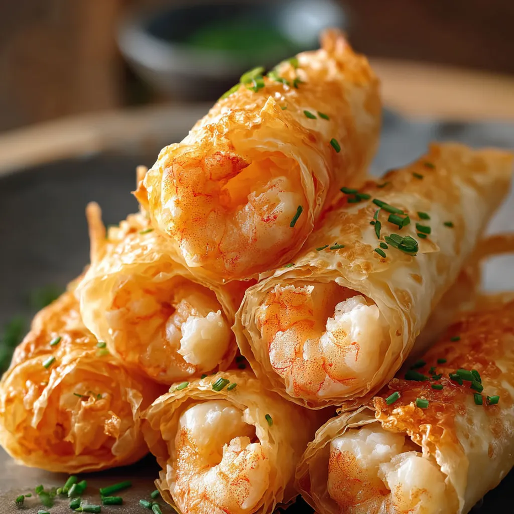 Délicieux Cigares Crevettes: Recette Croustillante à l'Ail