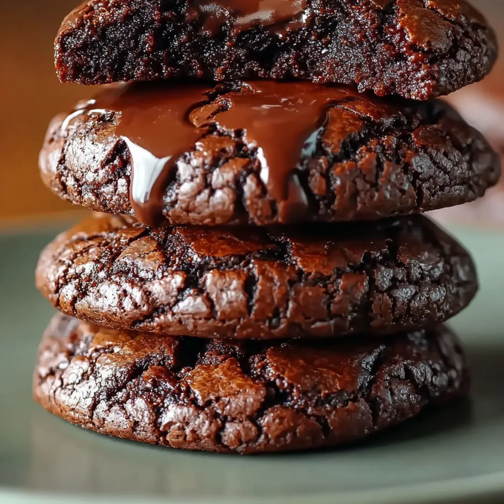 Délicieux cookies brownie chocolat fondant