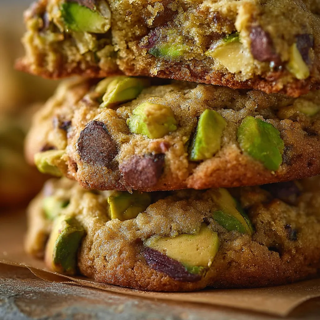 Délicieux cookies pistache chocolat beurre: recette gourmande à savourer