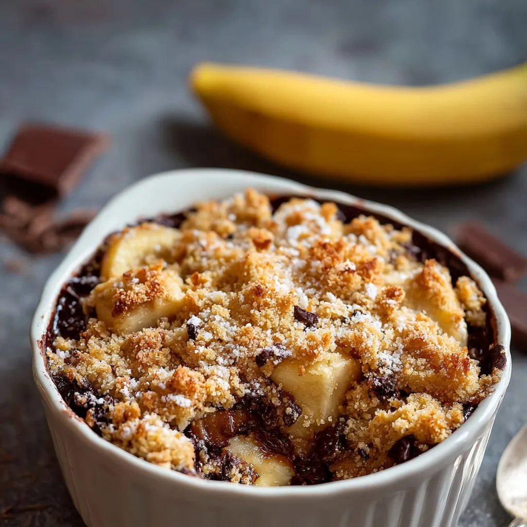Délicieux Crumble Chocolat Pommes Bananes : Recette Gourmande Facile
