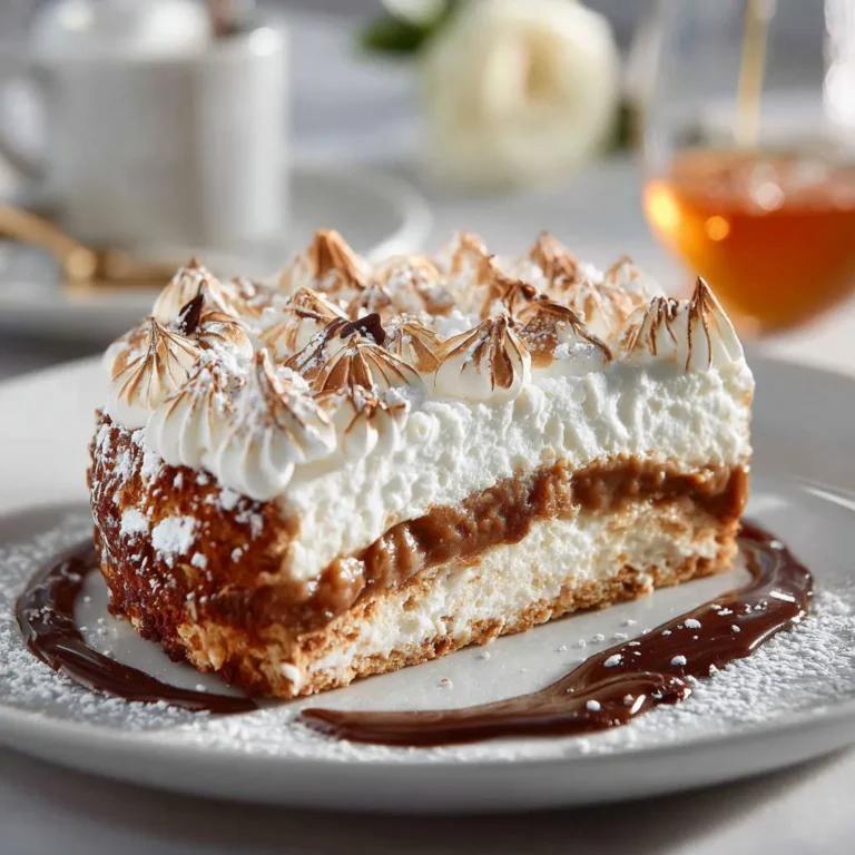 Délicieux gâteau Mont Blanc: marrons et meringue!