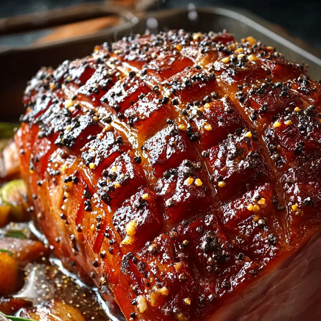 Délicieux Jambon de Noël au Miel et Romarin