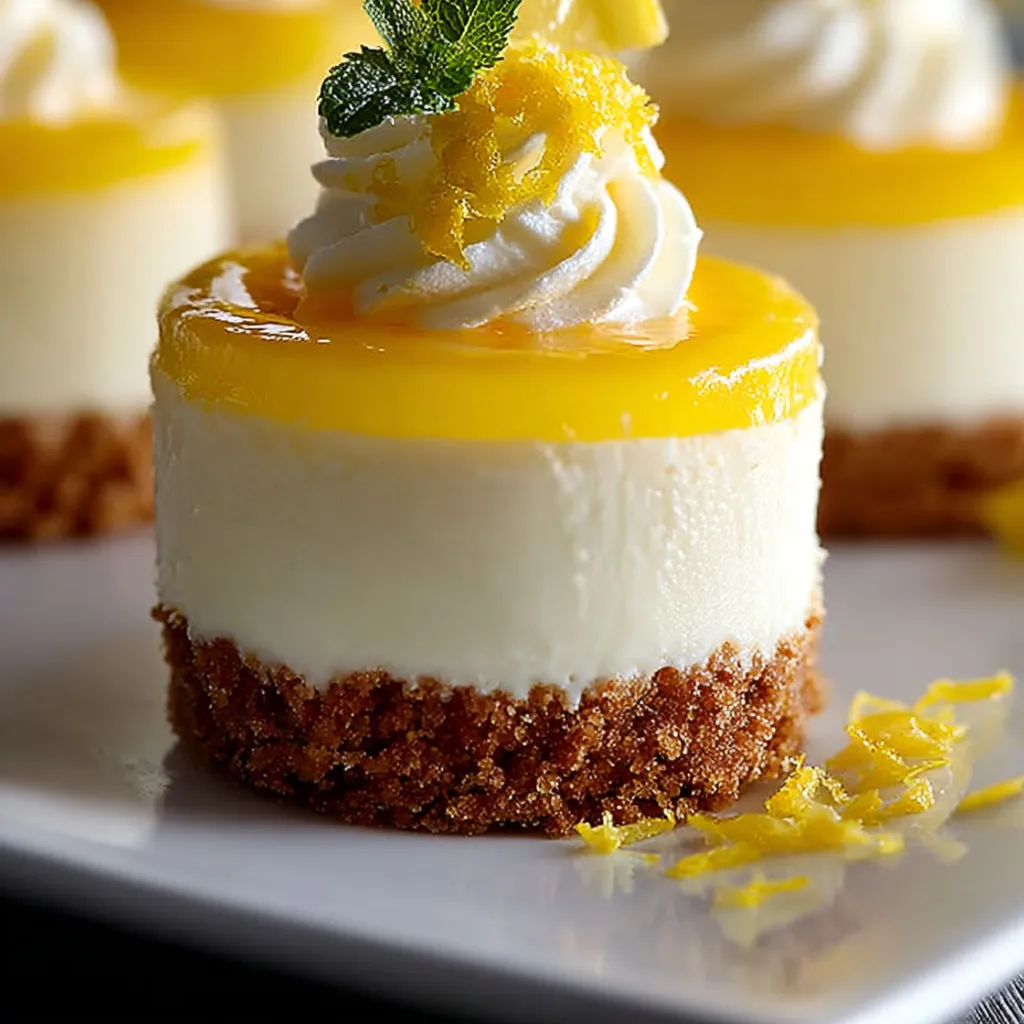 Délicieux mini cheesecakes au citron: recette moelleuse et facile