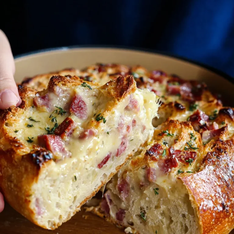 Délicieux pain cocotte aux lardons et comté bio.