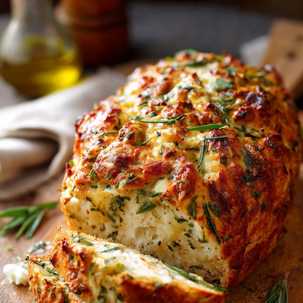 Délicieux pain de viande au poulet avec ail et parmesan