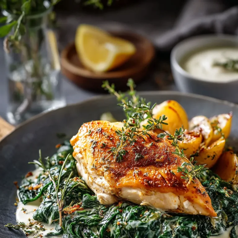 Délicieux Poulet Fumé aux Épinards: Recette Facile et Savoureuse