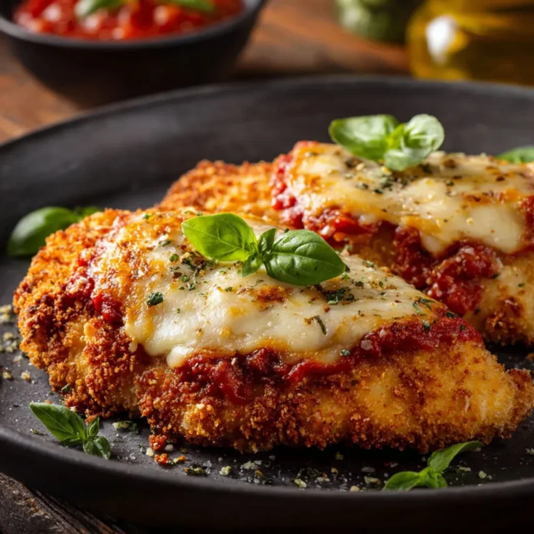 Délicieux Poulet Parmigiana Croustillant Cuit à l'Air Fryer