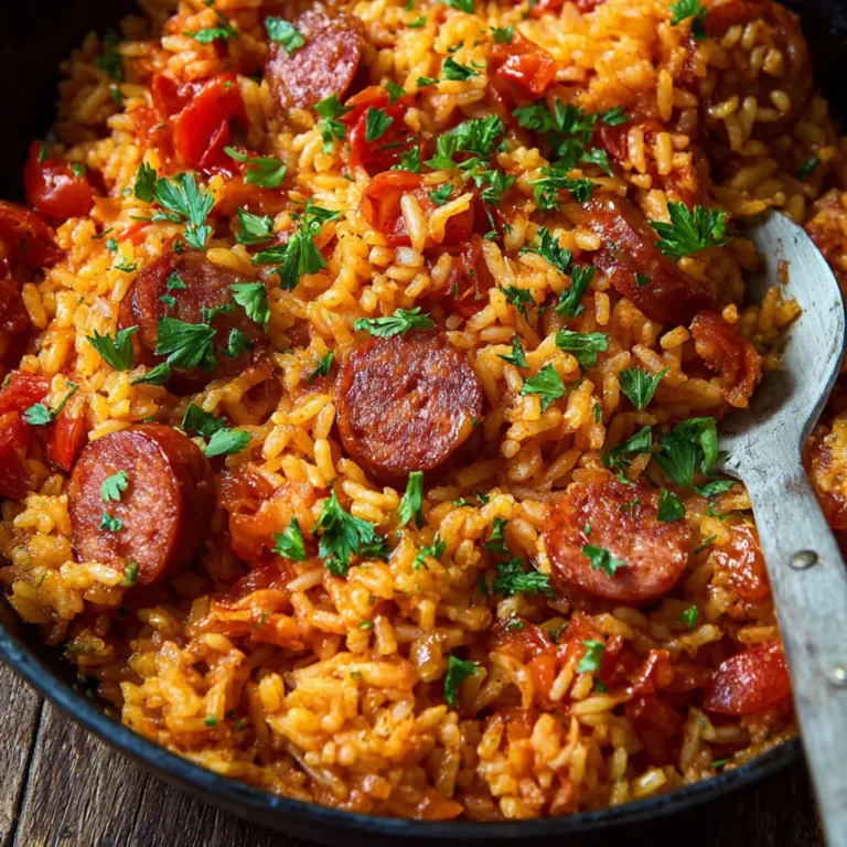 Délicieux riz tomate chorizo à l'espagnole