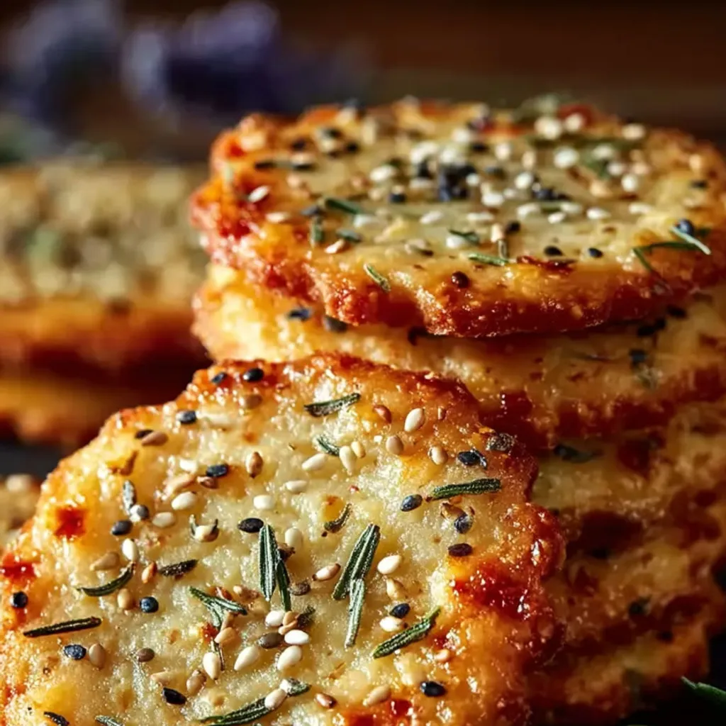 Délicieux sablés au Comté, sésame et fines herbes