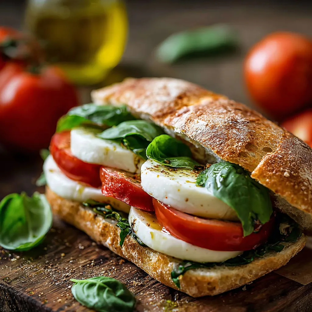 Délicieux Sandwich Caprese: Recette Fraîcheur au Basilic