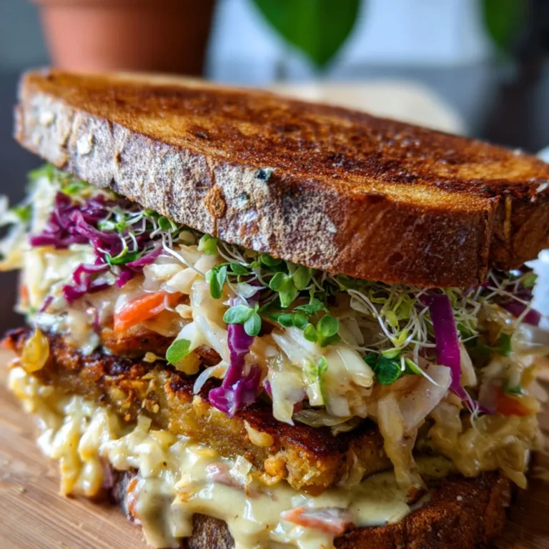 Délicieux Sandwich Reuben Végétarien au Tempeh