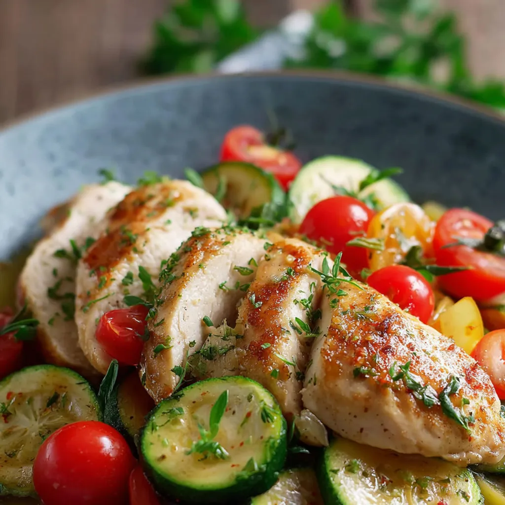 Délicieux Sauté de Poulet aux Courgettes et Tomates