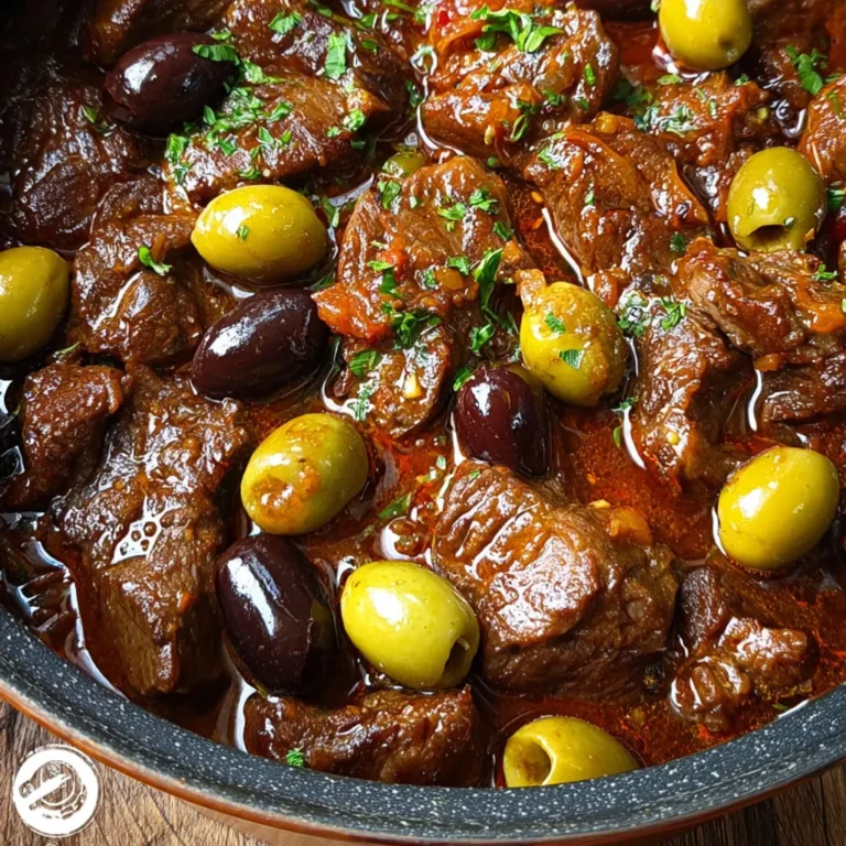 Délicieux sauté de veau aux olives: recette facile et savoureuse