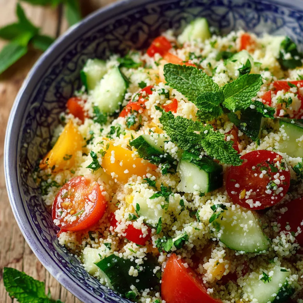 Délicieux taboulé concombre : recette fraîche et savoureuse