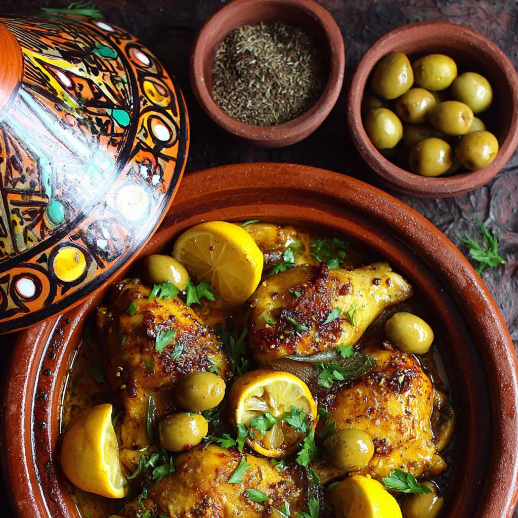 Délicieux tajine de poulet citronné: recette savoureuse et facile