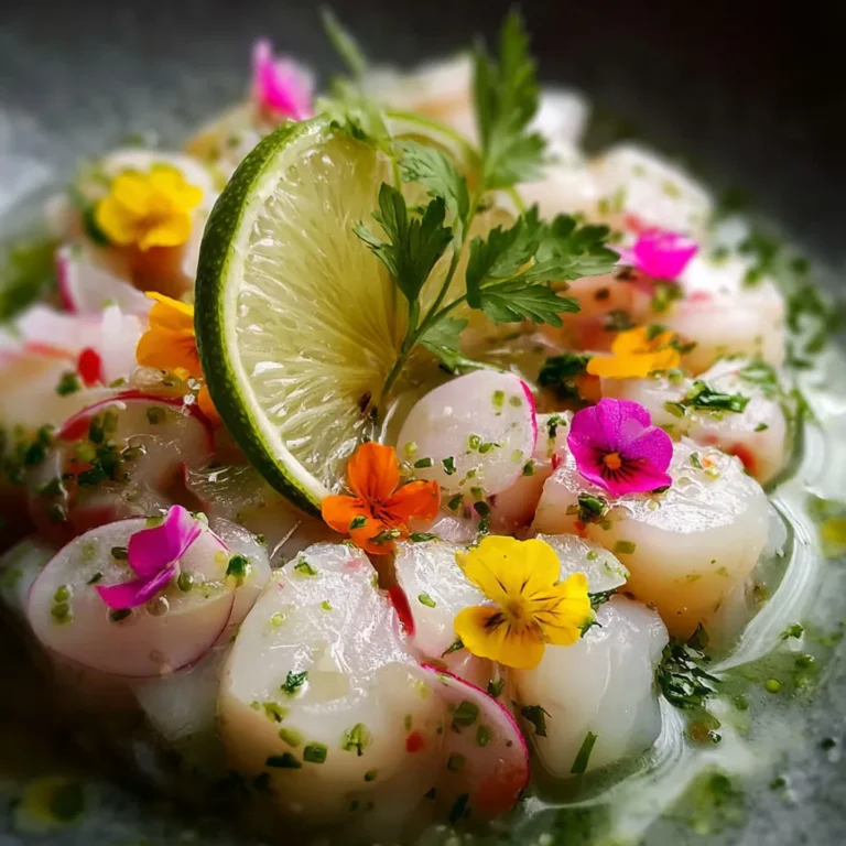 Recette exotique de ceviche au poisson et lait de coco