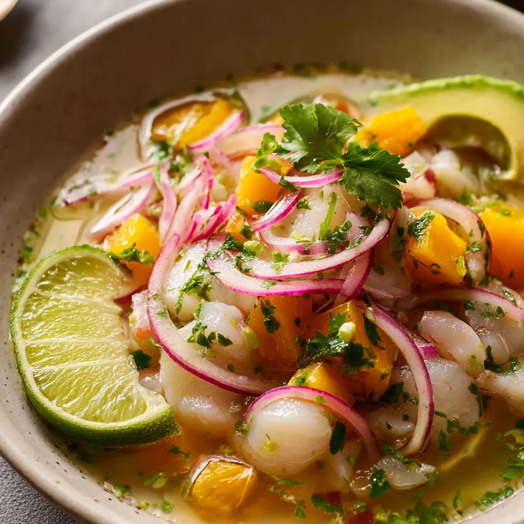 Recette savoureuse de Ceviche de poisson péruvien