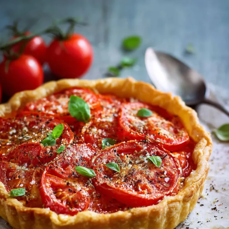 Recette tarte rapide tomate par Julie Andrieu