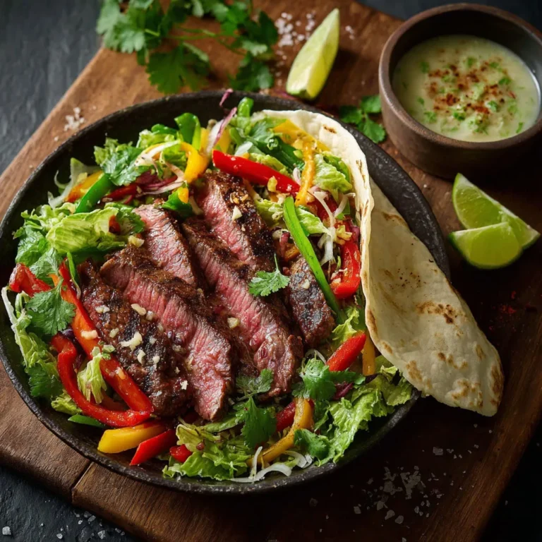 Salade Fraîcheur: Fajitas de Steak au Citron