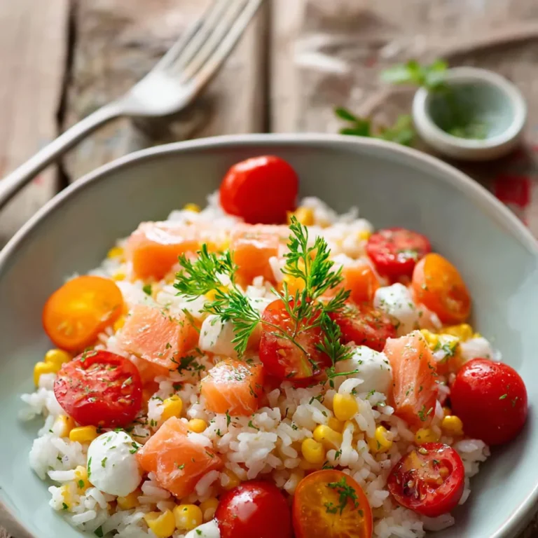 Salade fraîcheur riz surimi: recette estivale et rapide