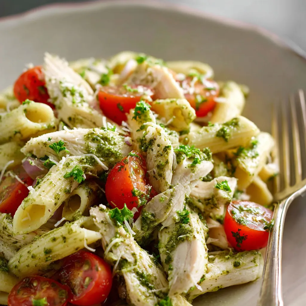 Salade pâtes poulet: recette fraîche et savoureuse!