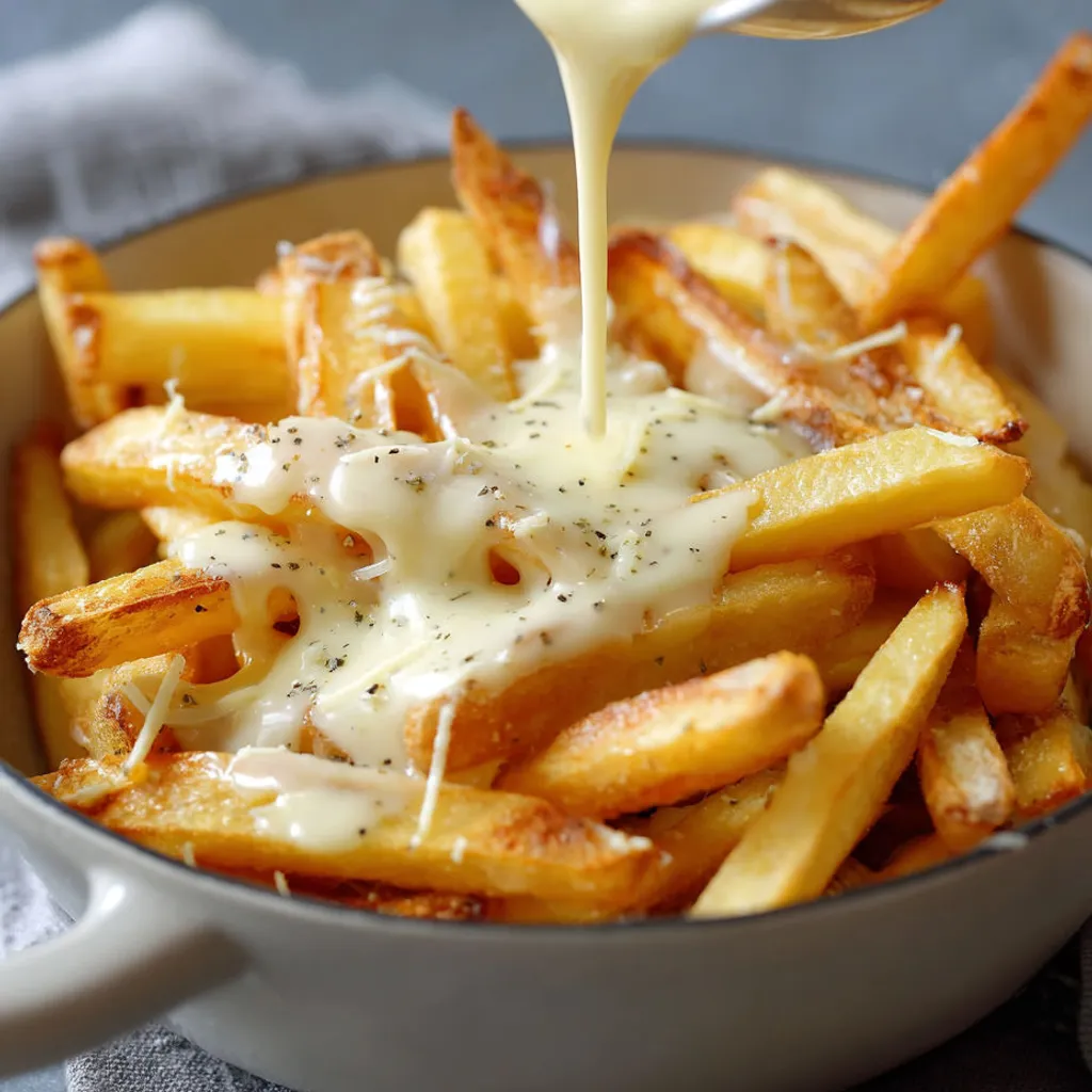 Sauce onctueuse au fromage pour accompagner les frites